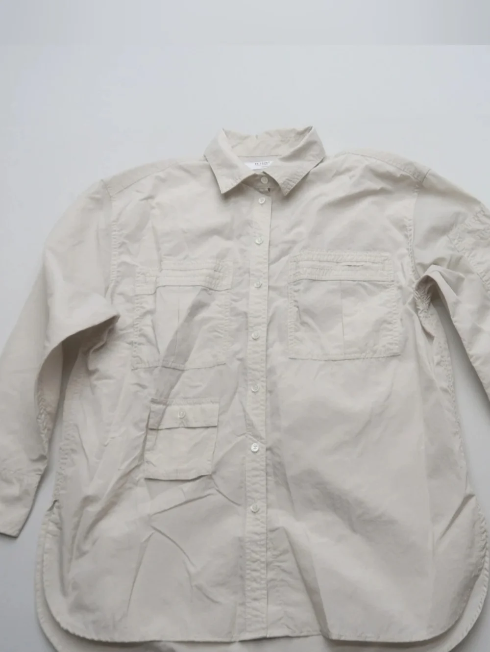 Banana Republic BR Sport Shirt Jacket LT Nylon Khaki Utility‎ Hiking Overshirt
